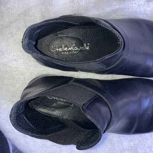 Stelle Monelle Black Leather Booties - Picture 4 of 5